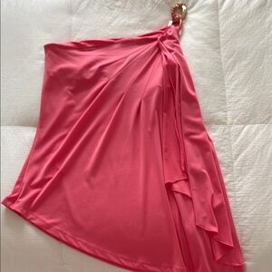 Elegant Pink One-Shoulder Top